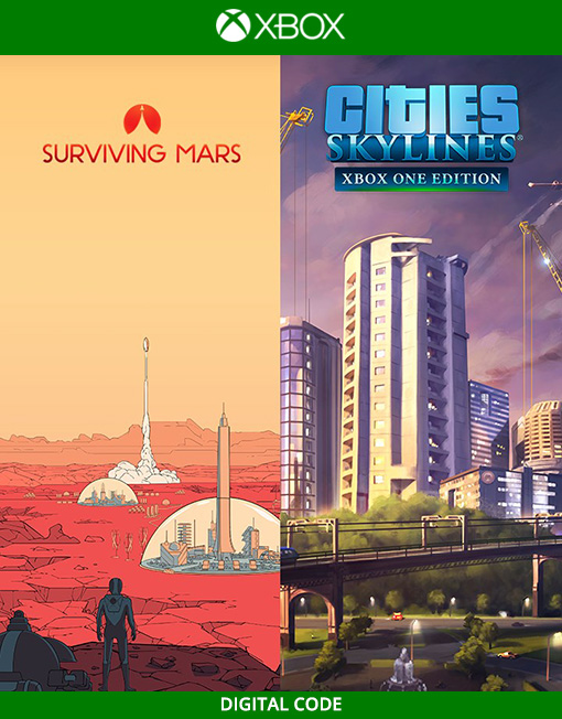Cities Skylines + Surviving Mars Bundle Xbox Live [Digital Code]